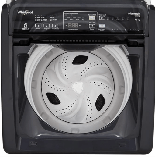 Whirlpool 7.5 Kg 5 Star Fully-Automatic Top Loading Washing Machine (WHITEMAGIC ELITE 7.5, Grey, Hard Water Wash) - Image 2